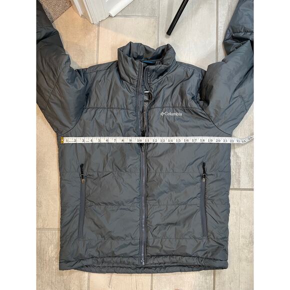 Columbia Sportswear Co Zip Up Gray Puffer Jacket Womens M Omni Heat Waterproof - Picture 5 of 7